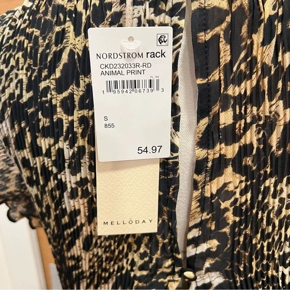 Melloday | Size Small | Antheia Dress |  Leopard Print Open Back | NWT - Picture 12 of 15